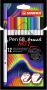 STABILO Pen 68 Brush 568/12 Arty kuitukynäsarja 12kpl