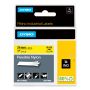 DYMO Rhino nylonteippi musta/keltainen 24mm x 3,5m