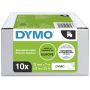 DYMO 45013 D1-teippi musta/valkoinen 12mm x 7m (10-pack)